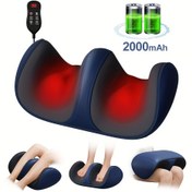 Resim Isı ve Titreşim ile Ayak Spa Makinesi - Shiatsu Ayak Masajı için Rahatlatıcı ve Dolaşımı Sağlayan, USB Gücüne Sahip Şarj Edilebilir Polyester Makine, Ev Kullanımı İçin İdeal, Rahatlatıcı Ayakkabılar | Titreşimli Ayak Ped | Dayanıklı Ayak Spa, Ayak Spa 