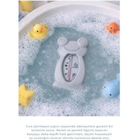 Resim Babyjem Cıvasız Kurbağa Banyo Oda Termometresi Gri 