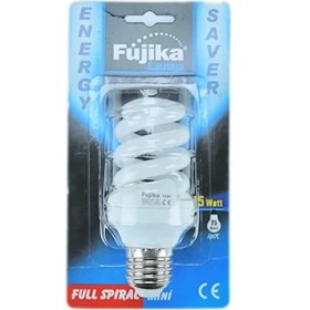 Resim Fujika 15W 230V E27 Kırmızı Spiral Tasarruflu Ampul 