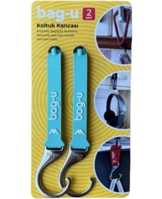 Resim 1000Nar 2'li Turkuaz Bag-u Araba Koltuk Kancası / Çanta Asma Aparatı / Askılık / Bebek Arabası Askı Aparatı 