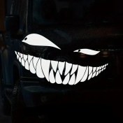 Resim Sırıtan Hayalet Tasarım Duvar Dekor Sticker 40 x 22 cm 