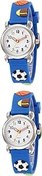 Resim BESTYASH 2 Adet izlemek 3d kuvars saatler çocuk moda izle erkek saatler çocuk kol saati spor saati çocuklar için kol saati çizgi film izle çocuk izle Futbol Toka malzemesi: paslanmaz çelik 