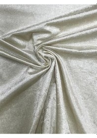 Resim Enesar Home Parlak Kadife Krem Kumaş Döşemelik Kumaş (Likrasiz & Astarli) 100 x 140 cm 