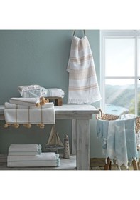 Resim Taç Butik Pamuk Göcek Keseli Peştamal Yeşil 000000001500222400 Yeşil 