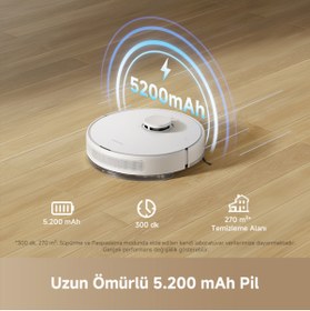 Resim Dreame F10 Robot Süpürge Beyaz, 13.000Pa Emiş Gücü 