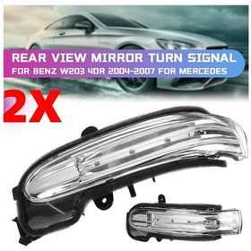 Resim Lasonstiges Araba Dikiz Aynası Sticker Mercedes Benz W203 2004-2007 2038201521 İçin Sinyal Gösterge Lambası Yan Işık A2038201521 Aç 