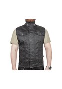 Resim Thebikerjeans Black İron Vest Kot Motosiklet Yeleği 
