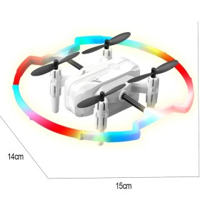Resim 360° Halo Effect Akrobat Full LED Işıklı Drone 2.4ghz Uzaktan Kumanda Kamerasız 