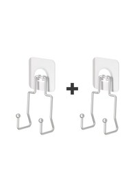 Resim Teknotel Yapışkanlı 2 Adet Kancalı Banyo Askısı Silver St236 Gümüş 