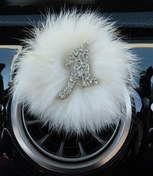 Resim TASARIM ARABAM ATİKE ELİF AKIN Gümüş Harfli Tüylü Klima Koku & Krem Renk 