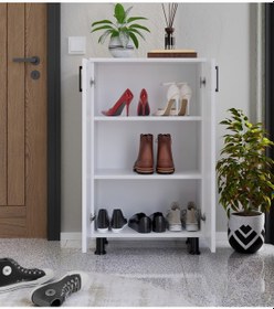 Resim Ashley Ayakkabılık 3 Bölmeli Beyaz 