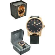 Resim Galatasaray Deri Kordonlu Saat Hediyelik Ahşap Kutulu 