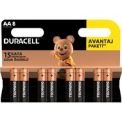 Resim Duracell Basic 8'li AA Kalem Pil 