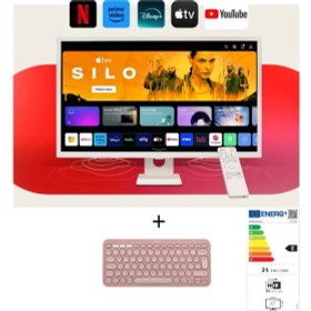 Resim Lg 27'' 70 Ekran Akıllı Tv- Monitör Wi-Fi Bağlantılı Apple-Android Kablosuz Bağlantı Bluetooth Webos Full Hd IPS Akıllı Monitör+Logitech Klavye 