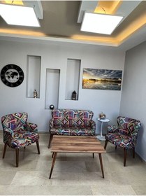 Resim Azra Mobilya Bienville Çay Seti Koltuk Takımı - Balkon - Bahçe - Ofis Mobilyası -oturma Grubu Karışık Desen 