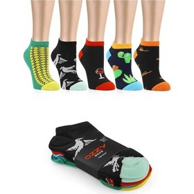 Resim Ozzy Socks 5 Çift Eğlenceli Desenler Kadın Patik Çorap Ozzyp005-36 - 40 Çok Renkli 
