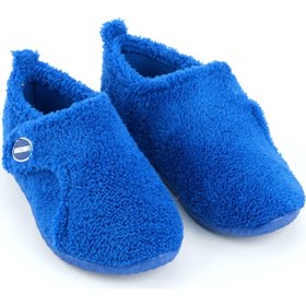 Resim Behtah Kundura Unisex Çocuk Kaydırmaz Taban Yünlü Cırtlı Panduf Pamuk Astarlı Çok Amaçlı Okul Kreş Patiği Ev Patiği 