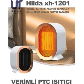 Resim Ural Teknik Masaüstü Isıtıcı 1200W Fanlı Hızlı Seramik Ptc Güvenli Hava Isıtıcı Ev Ofis Okul Banyo 