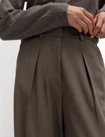 Resim Geniş Paça Pantolon - Kahverengi / 12SHT 