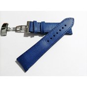 Resim FADO Her Saate Uygun Kelebek Toka 22 MM Hakiki Deri (280) gumus toka mavi 