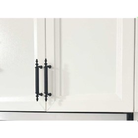 Resim Şehzade Siyah Tv Ünitesi Vestiyer Yatak Odası Mutfak Dolap Çekmece Kulpu 128 Mm 12,8 Cm 10 Adet 