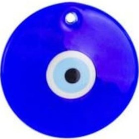 Resim Cam Nazar Boncuğu Delikli Çap 18 Cm 