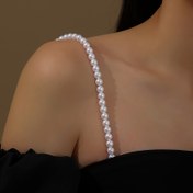 Resim Şık & Seksi Sahte İnci Sütyen Askıları - Çok Yönlü Zincir Bağlantı Stili ve Kaymaz Tasarım, Düğünler & Hediye İçin Mükemmel, Her Mevsim Giyilebilir 