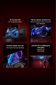 Resim Xiaomi 2K Gaming Monitor G27Qi EU Oyuncu Monitörü (Xiaomi Türkiye Garantili) 