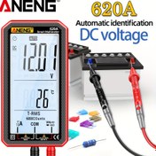 Resim ANENG 620A 6000 Sayım Gerçek RMS Dijital Akıllı Multimetre, Transistor Test Cihazlarıyla, Otomatik Elektriksel Kapasitans Ölçer, Sıcaklık Direnç, ABS Malzeme - Pil ile Çalışır, Ölçüm Doğruluğu ≤0 