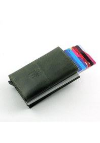 Resim Ancora Leather Crazy Hakiki Deri Erkek Cüzdanı Mekanizmalı Yeşil 