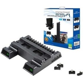 Resim Ankatek Standı Soğutucu Fanlı Dikey Denetleyicili Cihazı - Slim Siyah Ps4/ps4 Pro Konsolu İçin Çift Şarj Portlu Soğutma Sistemi 