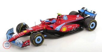 Resim 1:18 Burago 2024 Ferrari F1 SF-24 TEAM SCUDERIA #55 5th MIAMI 
