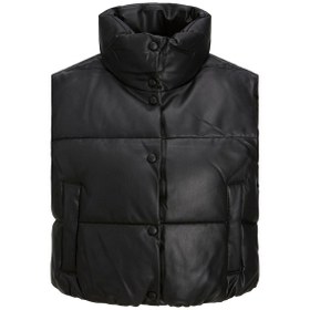 Resim Jjxx Bayan Kısa Suni Deri Yelek 12236382 Siyah 