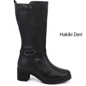 Resim Gönderi(R) Gönderi R Kadın Siyah Kalın Topuklu Hakiki Deri Çizme Gkzc13444502 Siyah 