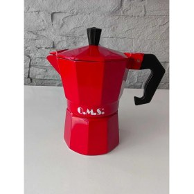 Resim UltraMint Kırmızı Moka Pot, 3 Bardak, 15,3X9,5X15,5CM, Şık ve Kullanışlı 