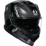 Resim AGV K7 Kyber Matt Grey Yellow Fluo Kapalı Kask 