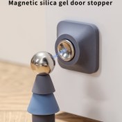 Resim Güçlü Mıknatıslı Çekmece ve Emişli Kapak Durdurucu - Deliksiz Montaj, Sessiz İndirgeme Banyo/Yatakhane Ofis kapılar i Cam Kızarma Panelleri Kayan Capialr (Gri /Mavi), Modern Minimalist Tas 