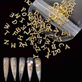 Resim 26 adet Işık Lüks Alfabe Tırnak Sanatı Şanslar, Tam Elmas Taşlı Harf Alaşımlı, DIY Tırnak Süslemeleri Aksesuarları, Kokusuz, Karnaval/Mardi Gras/Maske 