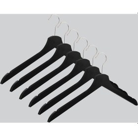 Resim Nyn Ahşap Askı Elbise Gömlek Askısı Siyah Renk 100 Adet Siyah 