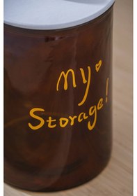 Resim Acar Pierre Ahşap Kapaklı Kavanoz Seti - 24 Cm Kahverengi 