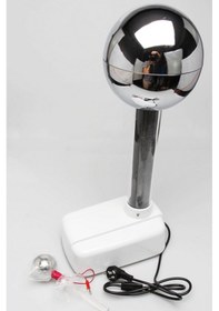 Resim Van De Graaff Jeneratörü Krom Kaplı Metal Küreli Yedek Kauçuk Kayış İle 