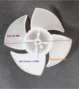 Resim Arzum Uyumlu Saç Kurutma Makinesi Pervanesi 4 Kanat Çap 59 MM mil 2 mm 