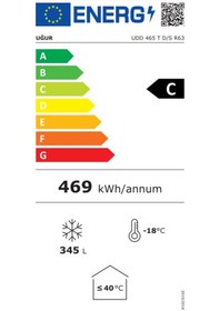 Resim Uğur UDD 465 T D/S R63 345 L Sandık Tipi Derin Dondurucu 