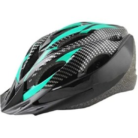 Resim Yetişkin Bisiklet Kaskı Yeşil-siyah Çok Renkli 