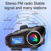 Resim Q58-max Motosiklet Kaskı İnterkom Bluetooth Kulaklık Lcd Ekran 2 Kişi Müzik Sert 2 Parça 