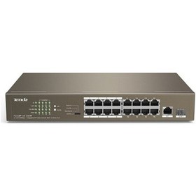 Resim Tenda 16Port 150W Full Poe Tef1118P 16 150W 10/100 1X Sfp Yönetilemez Switch 