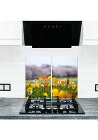 Resim 2' Li 30X52 CM Cam Ocak Koruyucu Cam Kesme Tahtası Model 193 