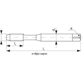 Resim Fett M5 Narex 2050 Dın N-371C (6G) Tin Hsse 40 Derece Helis Makina Kılavuzu 