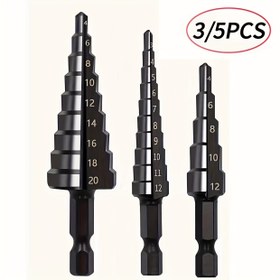Resim 3/5 Adet Pagoda Matkap Ucu Kombinasyonu - 50 Boyut, El Matkabı Delme Merdiven Matkap Ucu, Yüksek Hızlı Çelik Merdiven Matkap Ucu, Metal Delik Açıcı Matkap Ucu, Titanyum Konik Matkap Ucu, Alüminyum Kılıf 