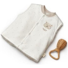 Resim Bebek Yelek %100 Organic Pamuk Yenidoğan Serisi-csy8117 Gri 